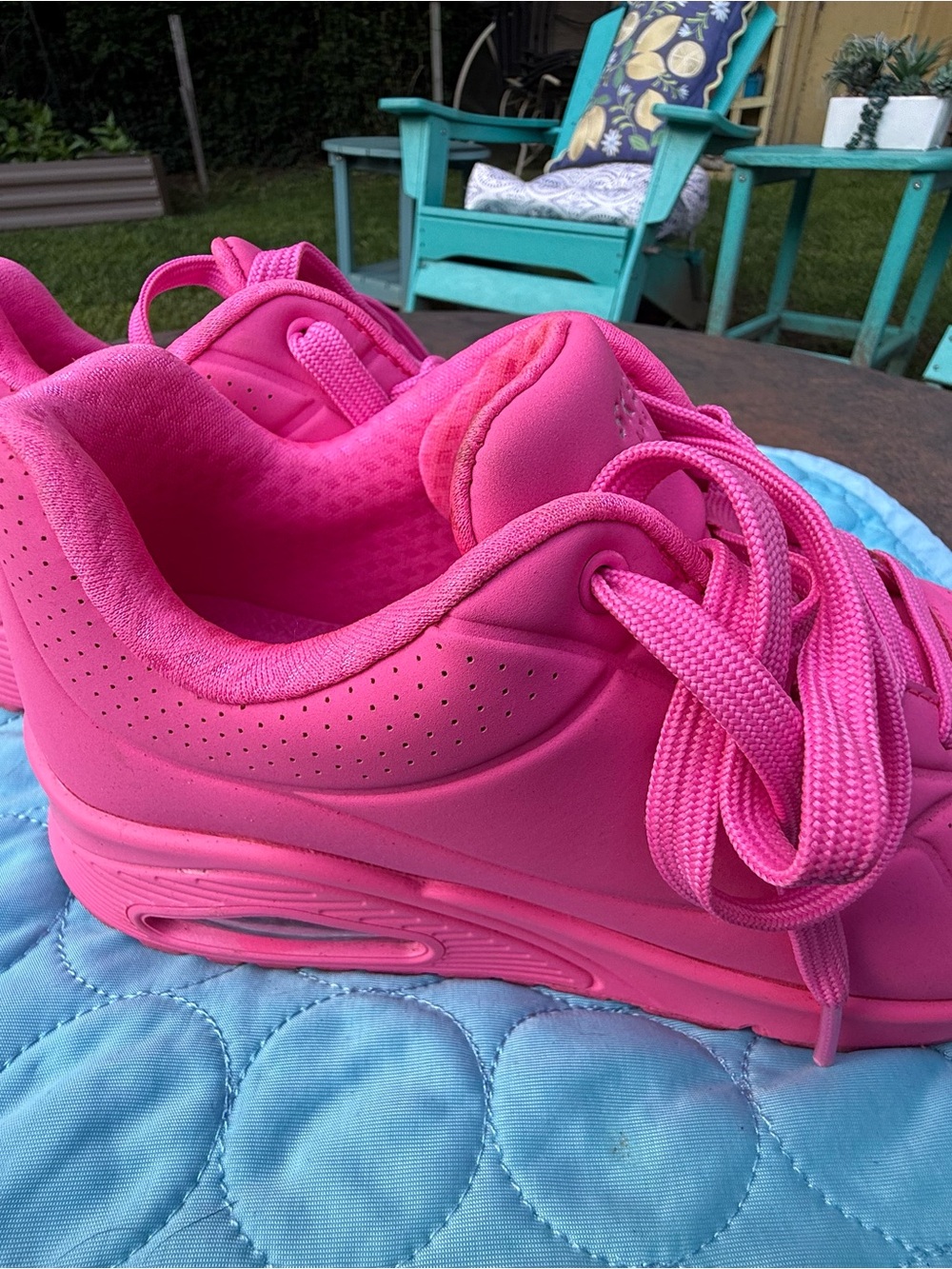 Skechers Hot Pink Women's Athletic Sneakers sz 7-1/2 - Picture 3 of 7